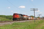 Northbound intermodal train Q193 stops for a crew change